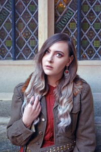 fashion blogger wearing ghost london and silver and carnelian jewellery