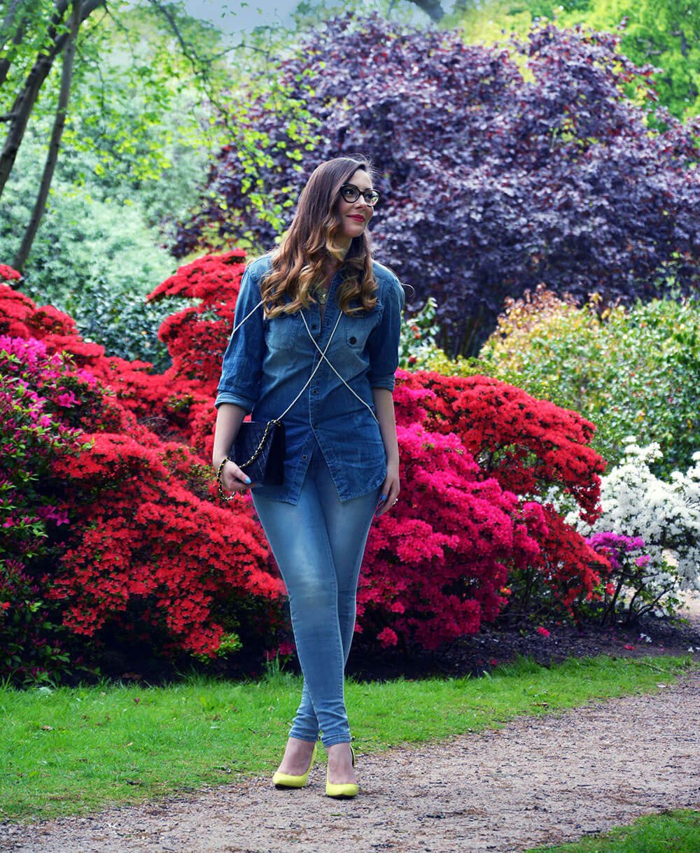 Edita-in-Bf's-Shirt,-Asos-pearls,-RosaRed-necklace-New-Look-shoes,-Chanel-bag-and-glasses-6