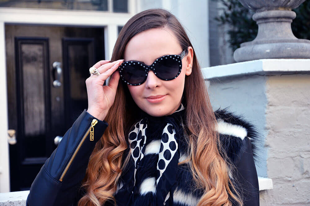 Edita in Biba coat, HM jeans, Cesare Paciotti, Moschino backpack, D&G glasses 2