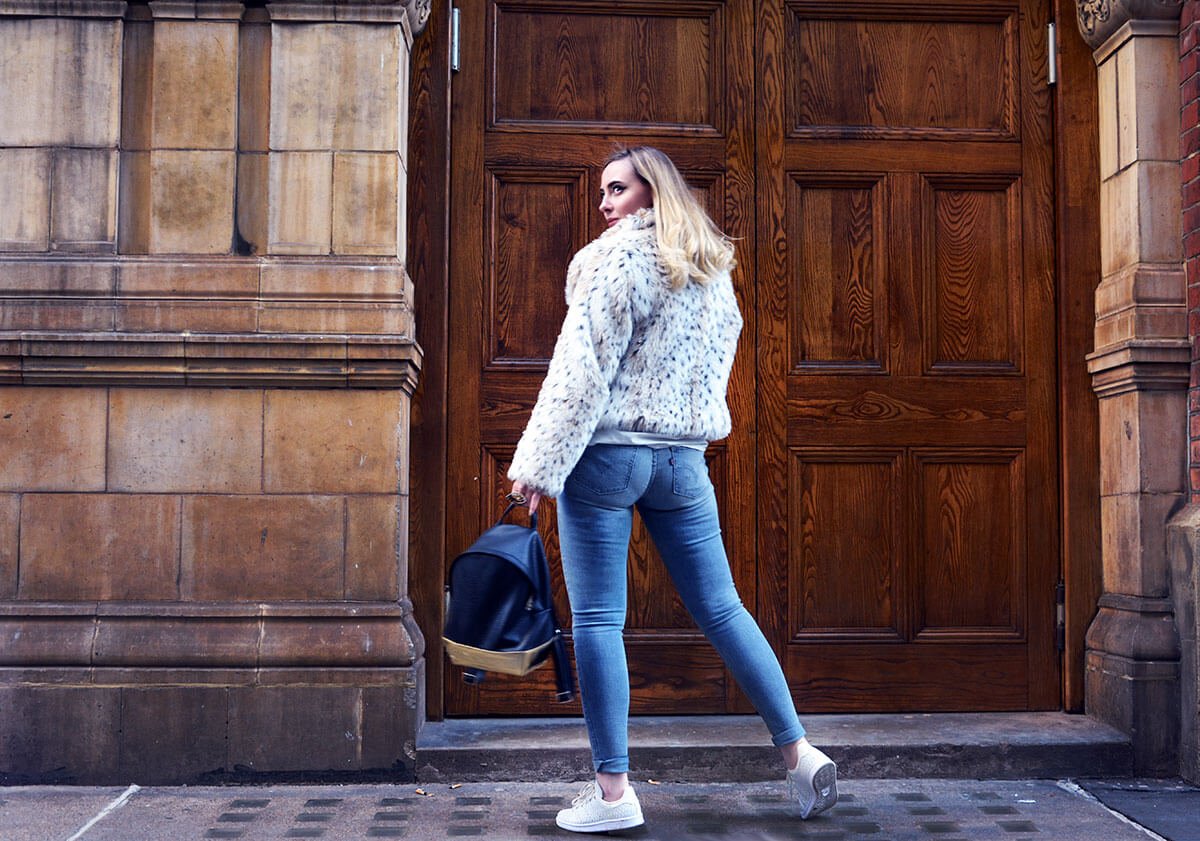 Edita in Vinted coat, Levis, Moschino, Adidas 1