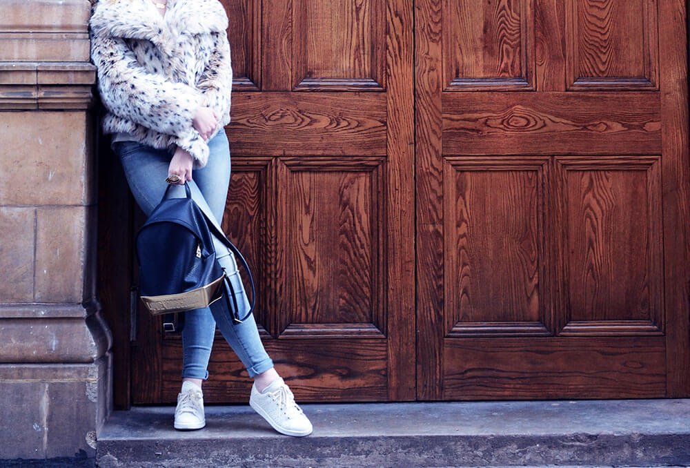 Edita in Vinted coat, Levis, Moschino, Adidas 4