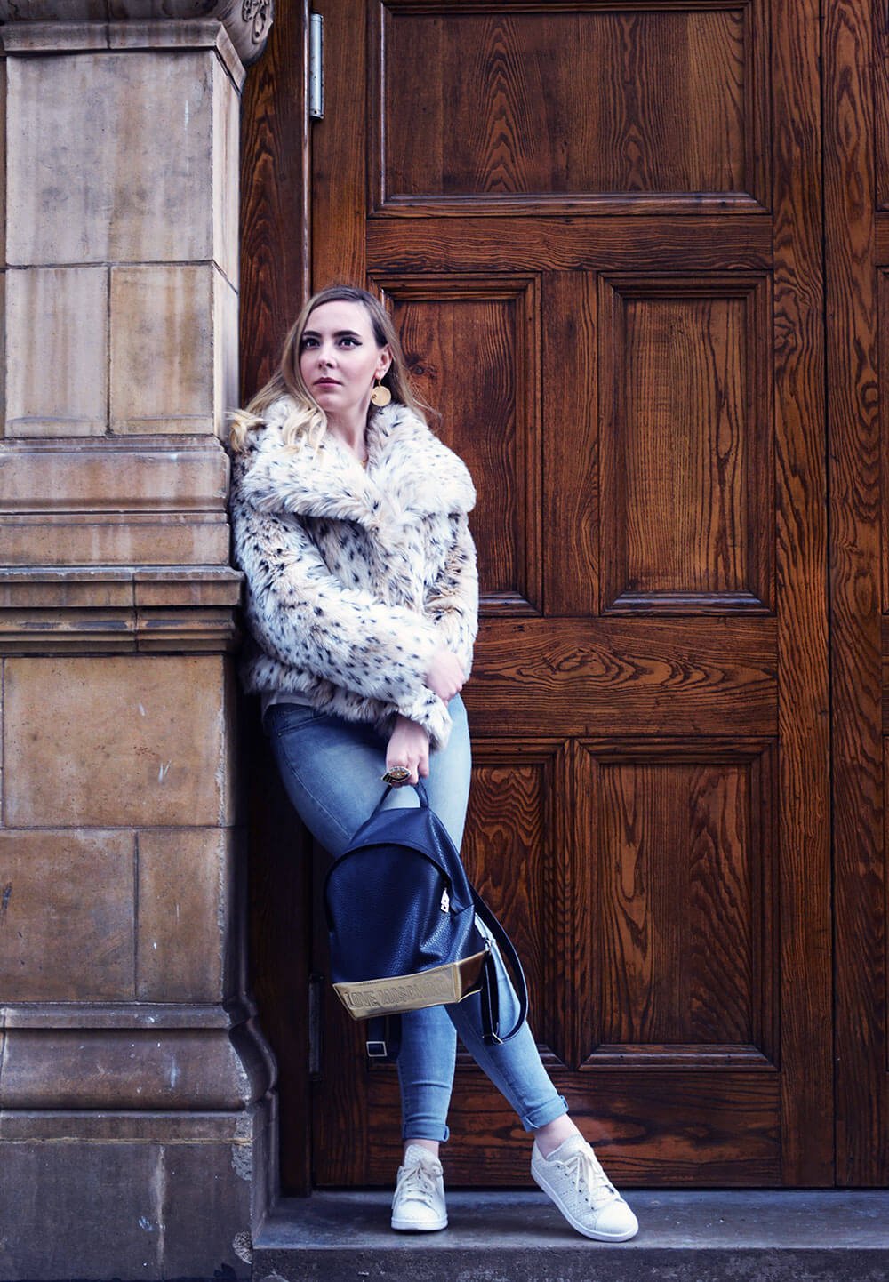 Edita in Vinted coat, Levis, Moschino, Adidas 6