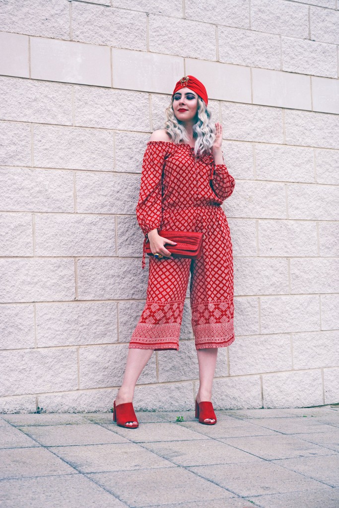 Boho red outfit