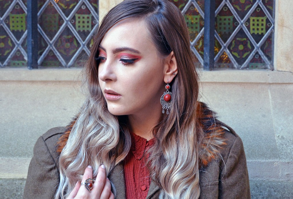 fashion blogger wearing ghost london and silver and carnelian jewellery
