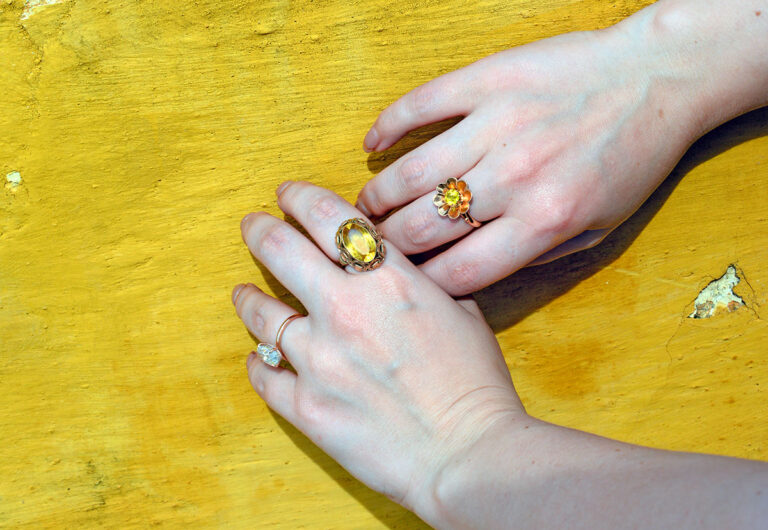 Yellow Gemstone Jewellery - Citrine and Yellow Topaz Rings